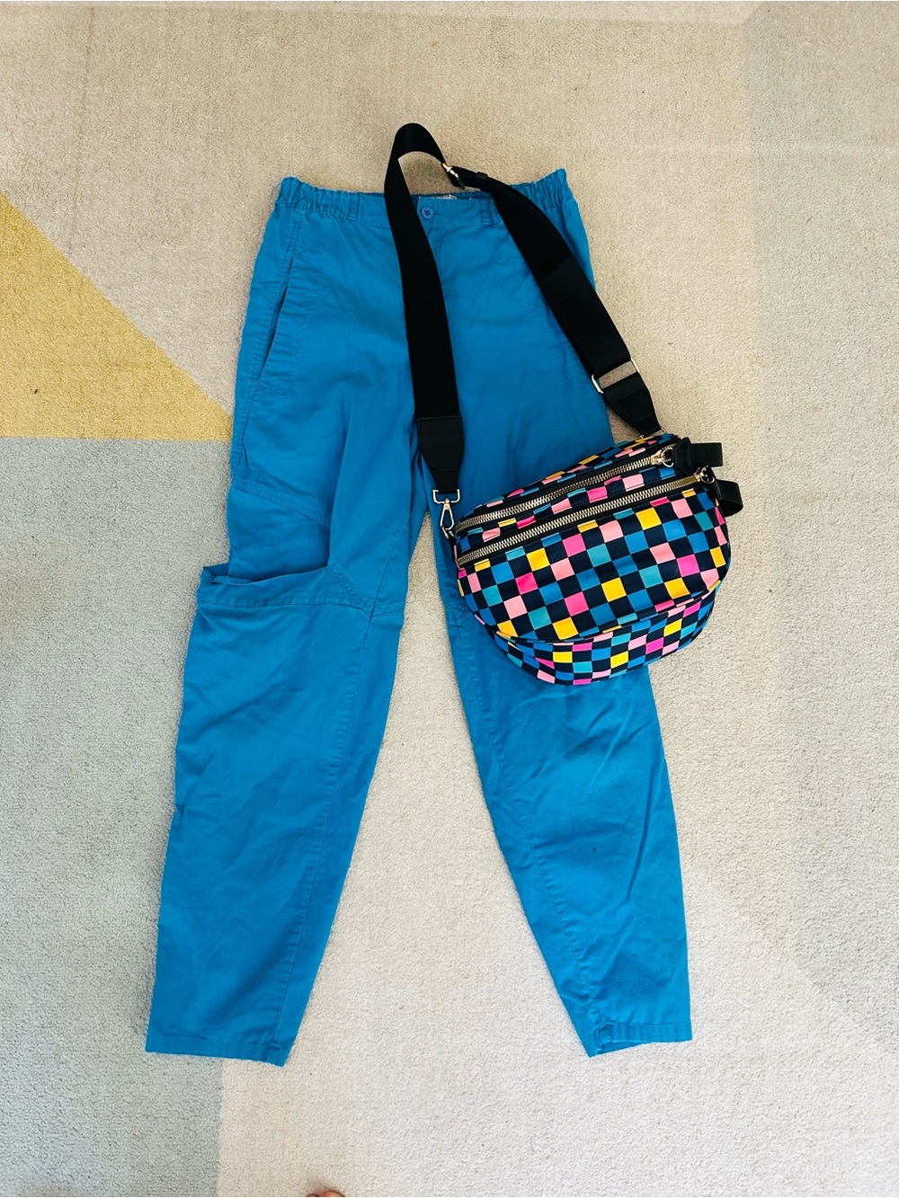 Forenza Teal Elastic-Waist Casual Pants